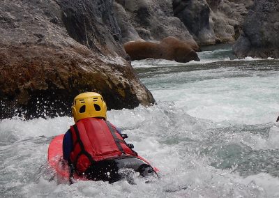 Nage en eaux vives dans la Roya