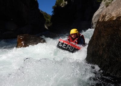 Nage en eaux vives dans la Roya